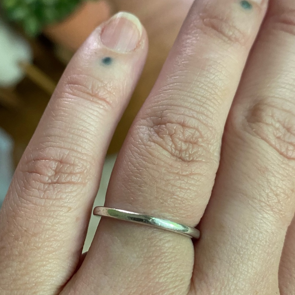 925 silver band, size 7